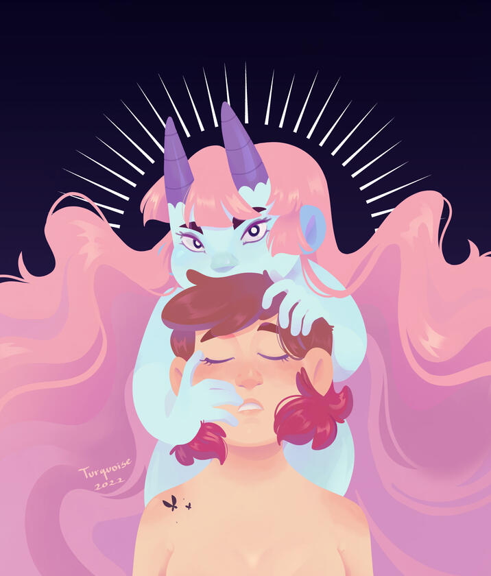 The demon behind you